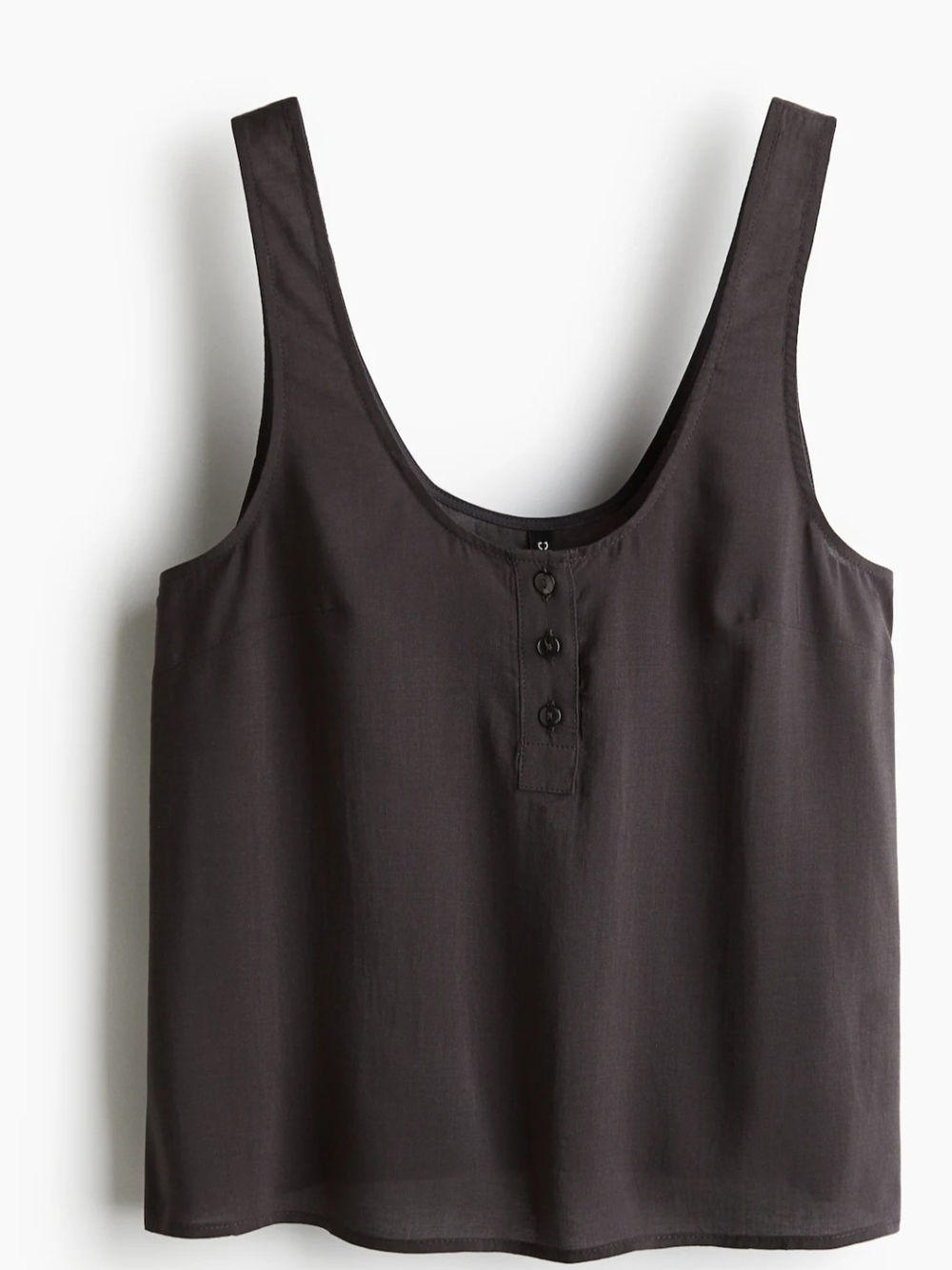 H&M Black Sleeveless Henley Tank Top